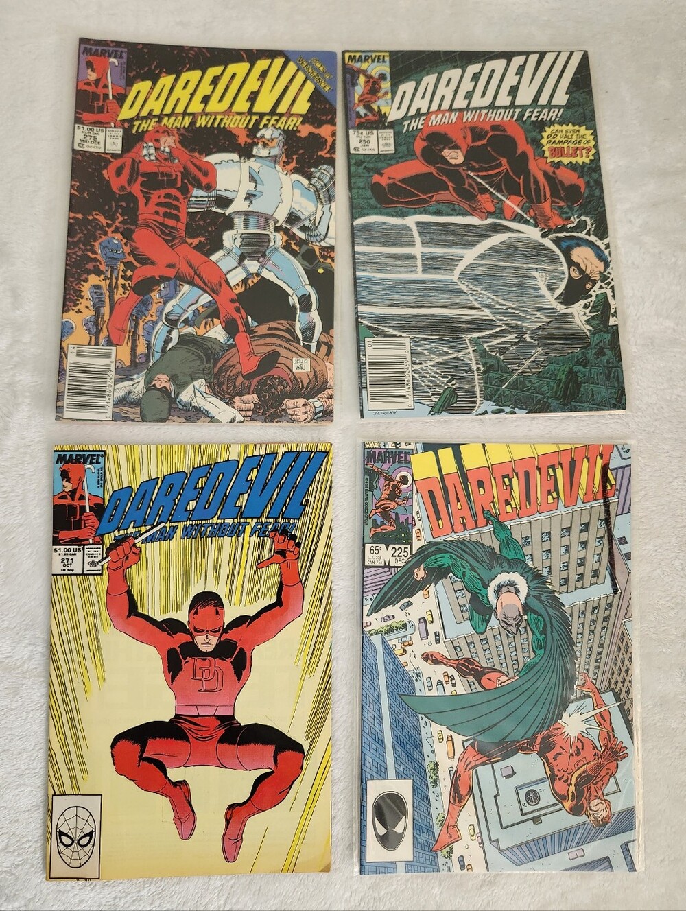 Daredevil Marvel Comic Lot #225 250 271 275 1980s 1st Bullet Vintage Goldeb Age
